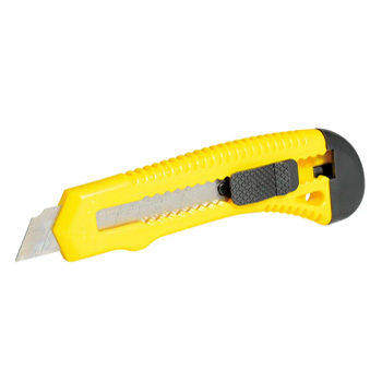 CUTTER CON CUERPO DE PLASTICO DE 18 MM, CAMBIO AUTOMATICO DE NAVAJA SURTEK (CUTF8)